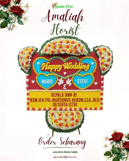 Papan Bunga Pernikahan Wonotenggang